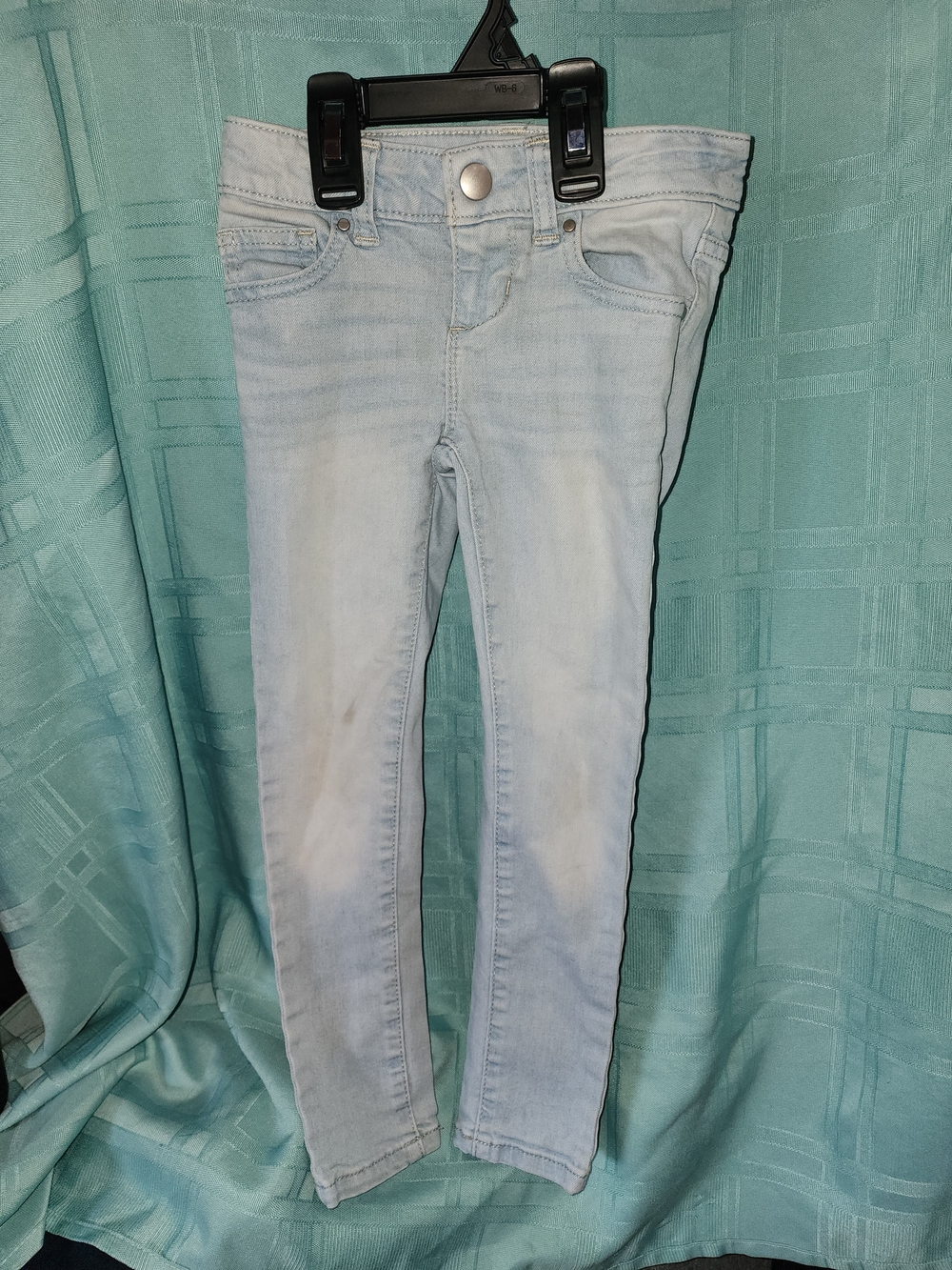 Light Wash Kid's Skinny Jeans - Light Blue Little Girls Size 5
